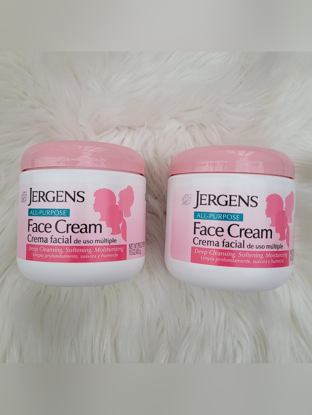 Jergens All-Purpose Moisturizing Face Cream Moisturizer, Daily Use 15oz (2 Pack)